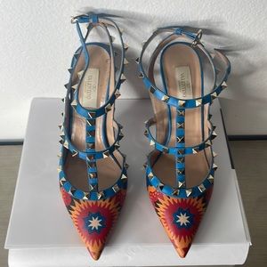 Valentino Garavani Rockstud Leather Caged Heels
